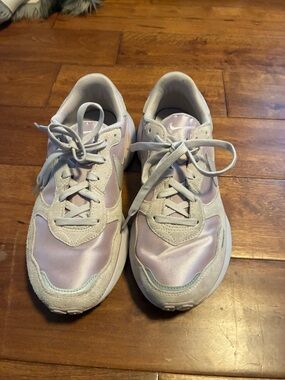 Nike Women's Athletic Sneakers in Pale Pink and White